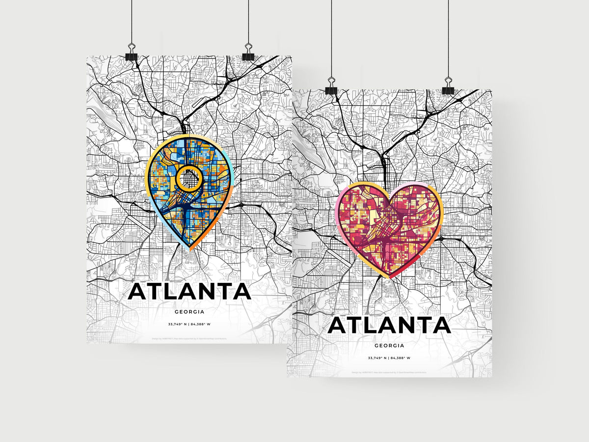 Atlanta Georgia art print for couples