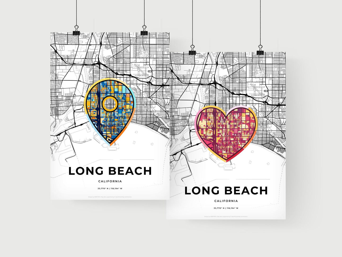 Long Beach California art print for couples