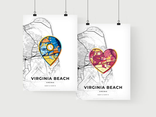 Virginia Beach Virginia art print for couples