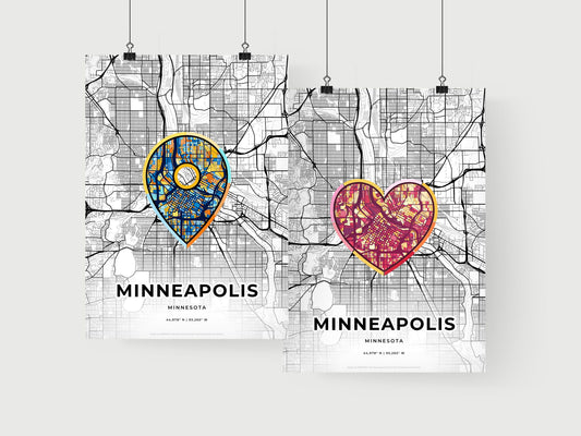 Minneapolis Minnesota art print for couples