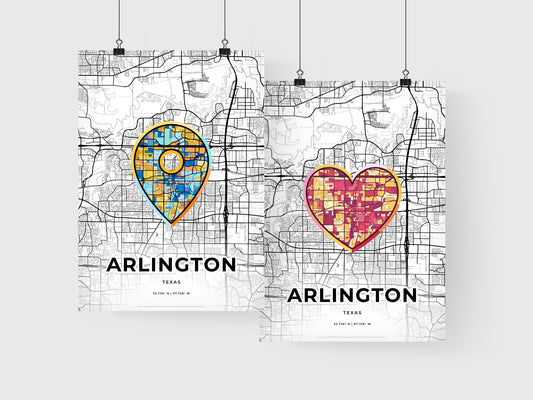 Arlington Texas art print for couples