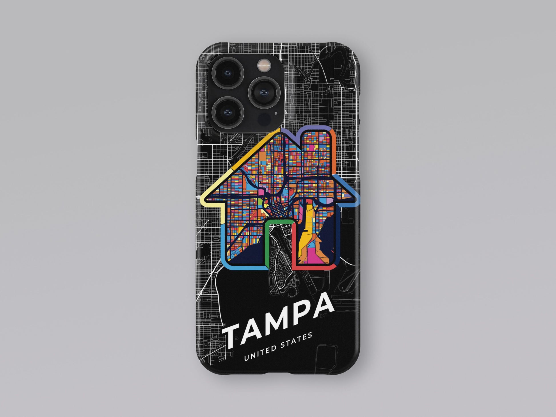 Tampa Florida slim phone case with colorful icon 3
