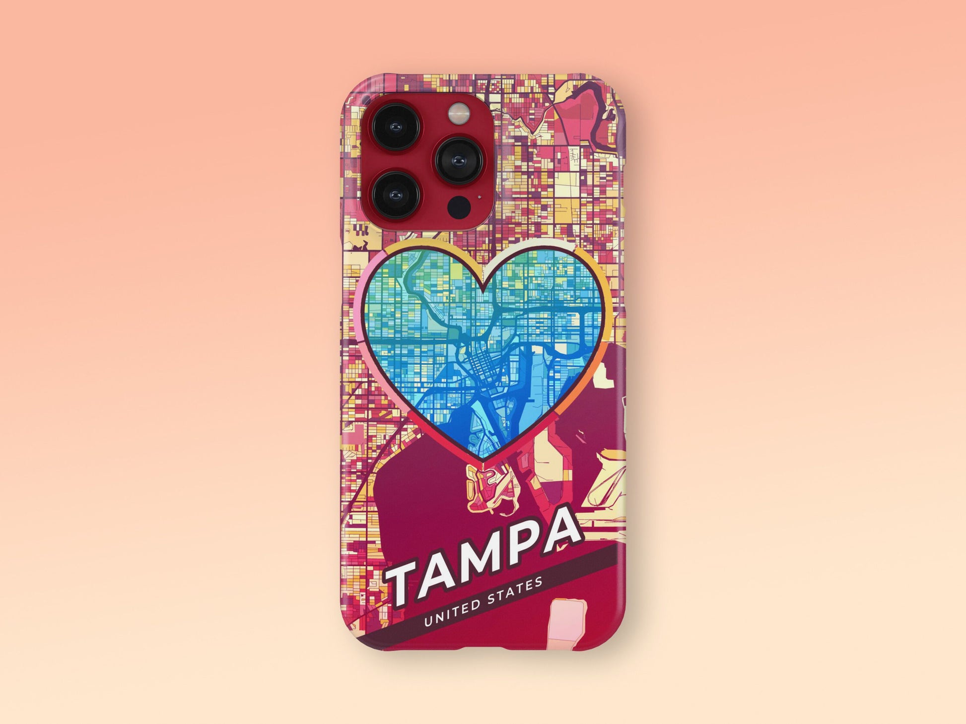 Tampa Florida slim phone case with colorful icon 2