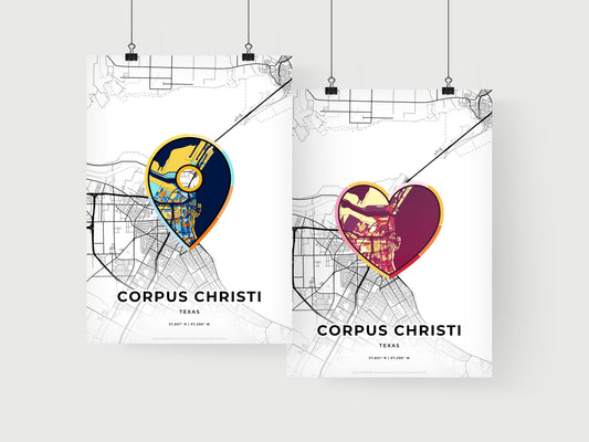 Corpus Christi Texas art print for couples