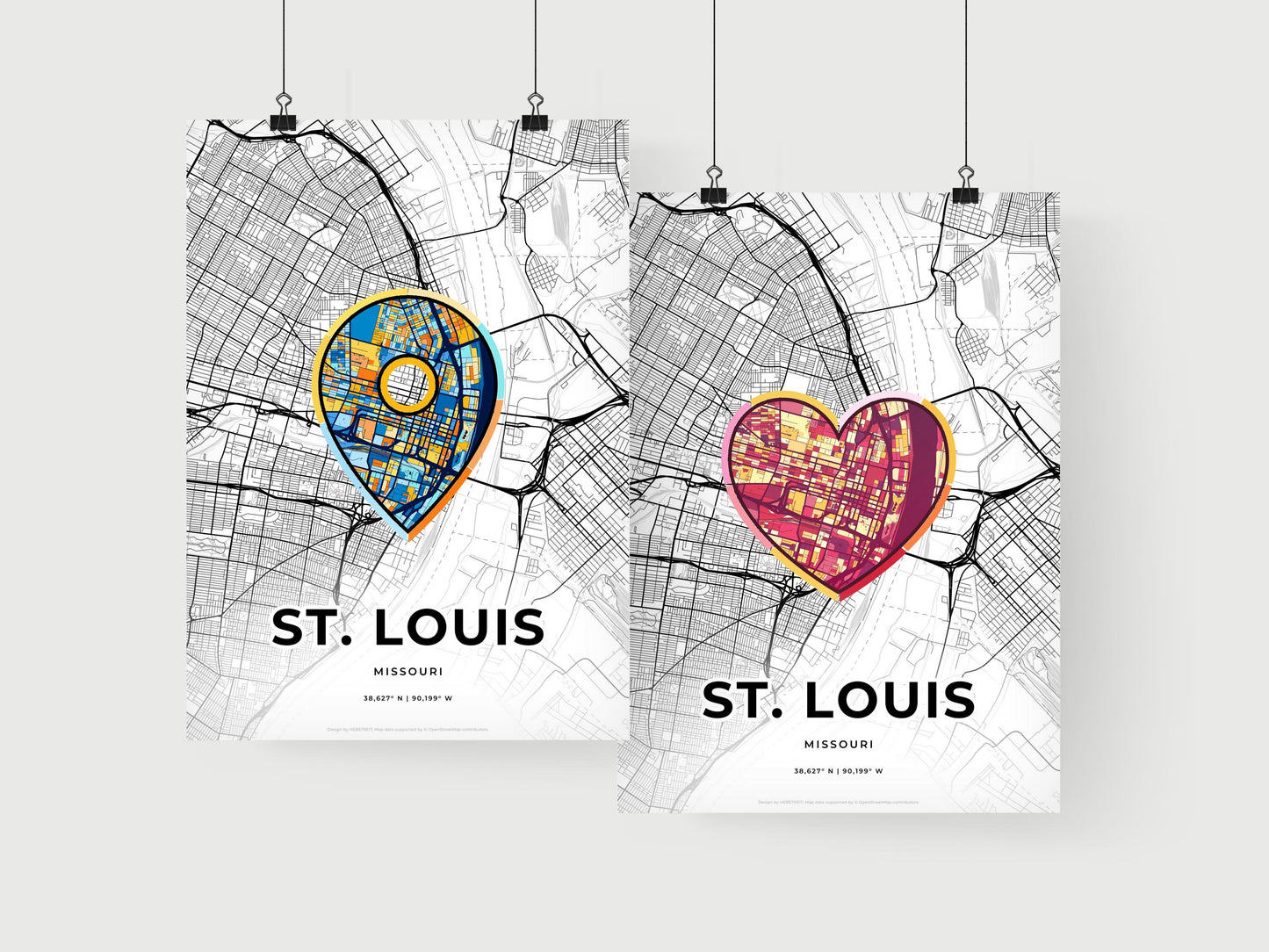 St. Louis Missouri art print for couples