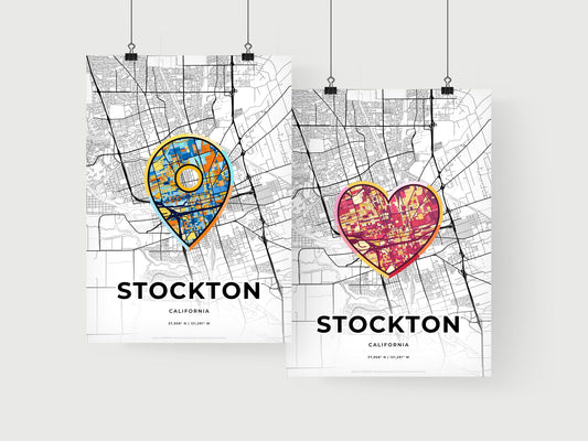Stockton California art print for couples