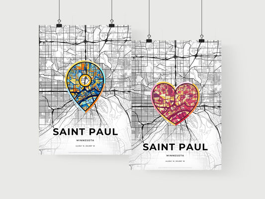 Saint Paul Minnesota art print for couples