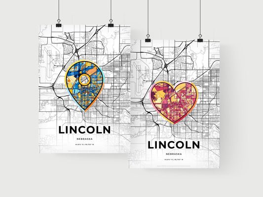 Lincoln Nebraska art print for couples