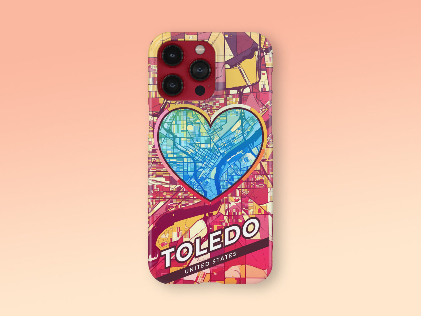 Toledo Ohio slim phone case with colorful icon 2