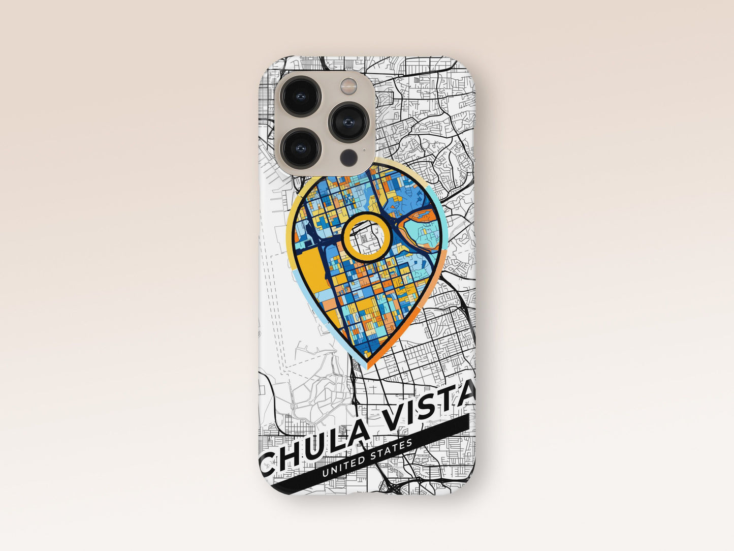 Chula Vista California slim phone case with colorful icon. Birthday, wedding or housewarming gift. Couple match cases. 1