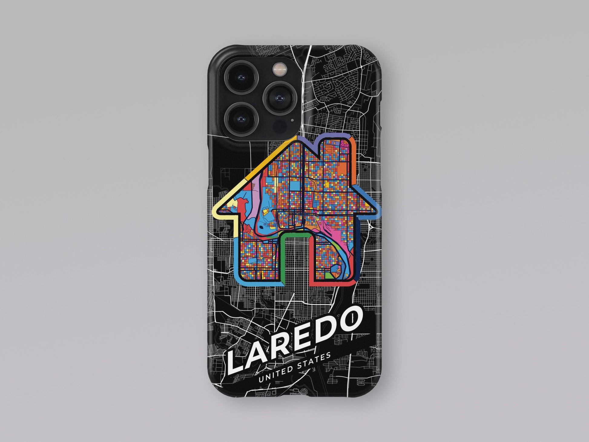Laredo Texas slim phone case with colorful icon. Birthday, wedding or housewarming gift. Couple match cases. 3