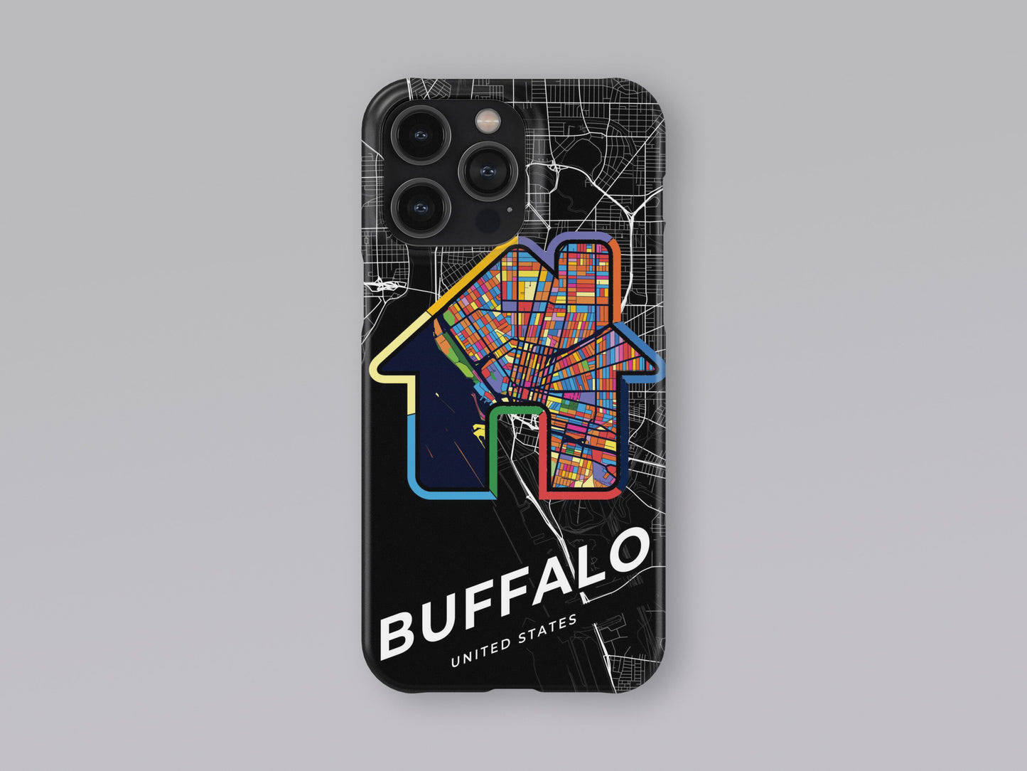 Buffalo New York slim phone case with colorful icon. Birthday, wedding or housewarming gift. Couple match cases. 3