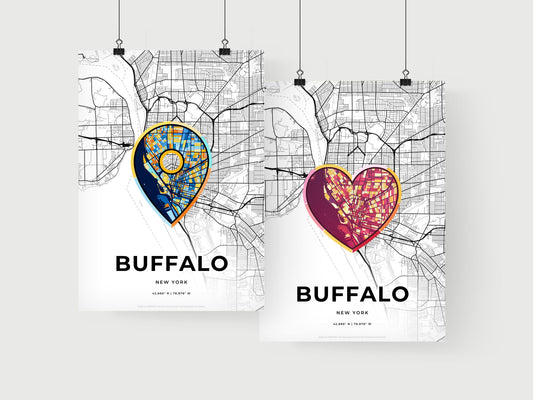 Buffalo New York art print for couples