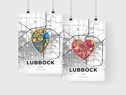 Lubbock Texas art print for couples