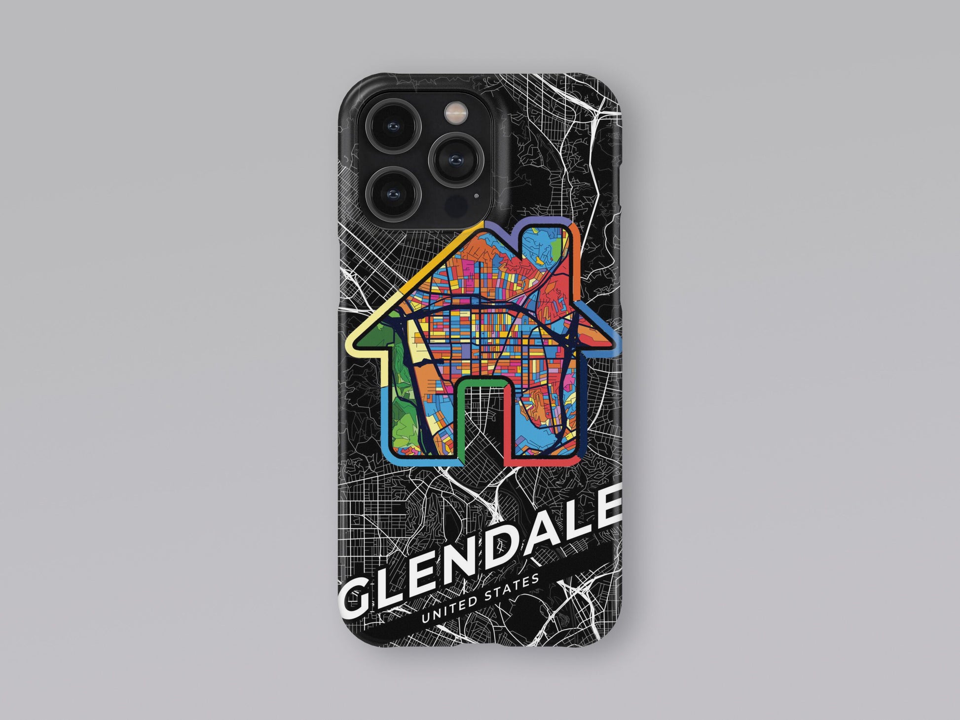 Glendale Arizona slim phone case with colorful icon. Birthday, wedding or housewarming gift. Couple match cases. 3