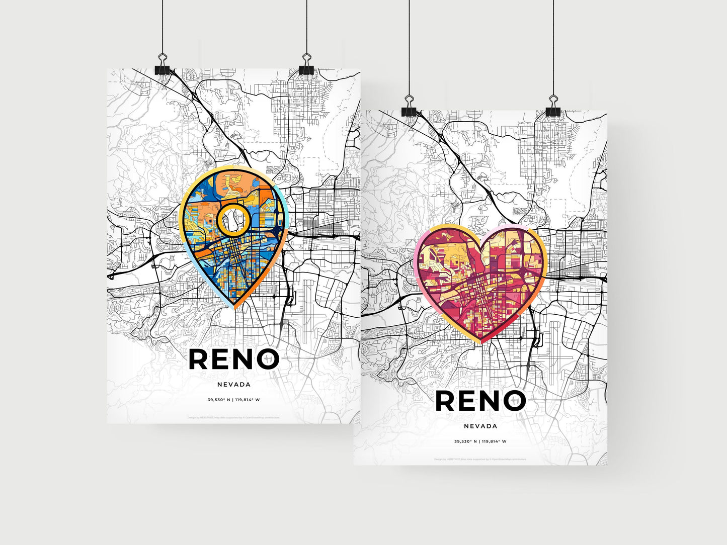 Reno Nevada art print for couples