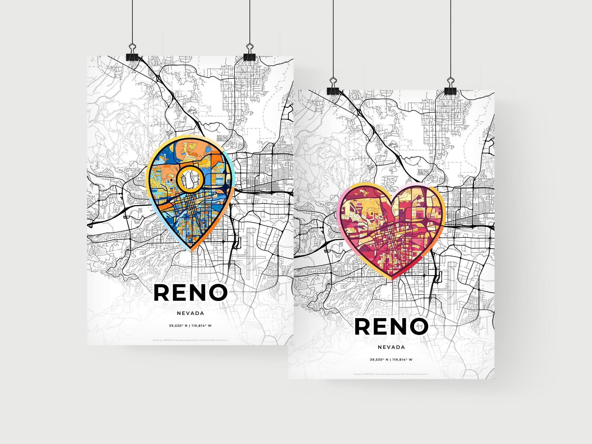 Reno Nevada art print for couples