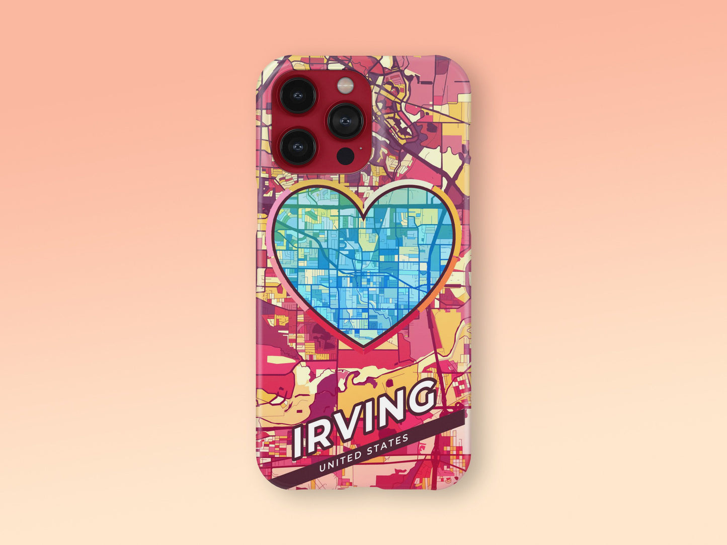 Irving Texas slim phone case with colorful icon. Birthday, wedding or housewarming gift. Couple match cases. 2