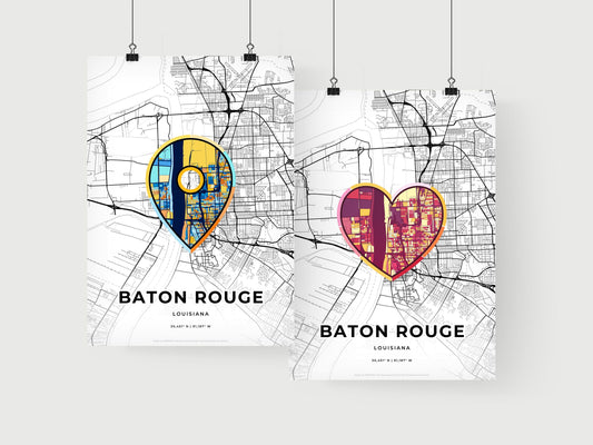 Baton Rouge Louisiana art print for couples