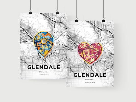 Glendale California art print for couples