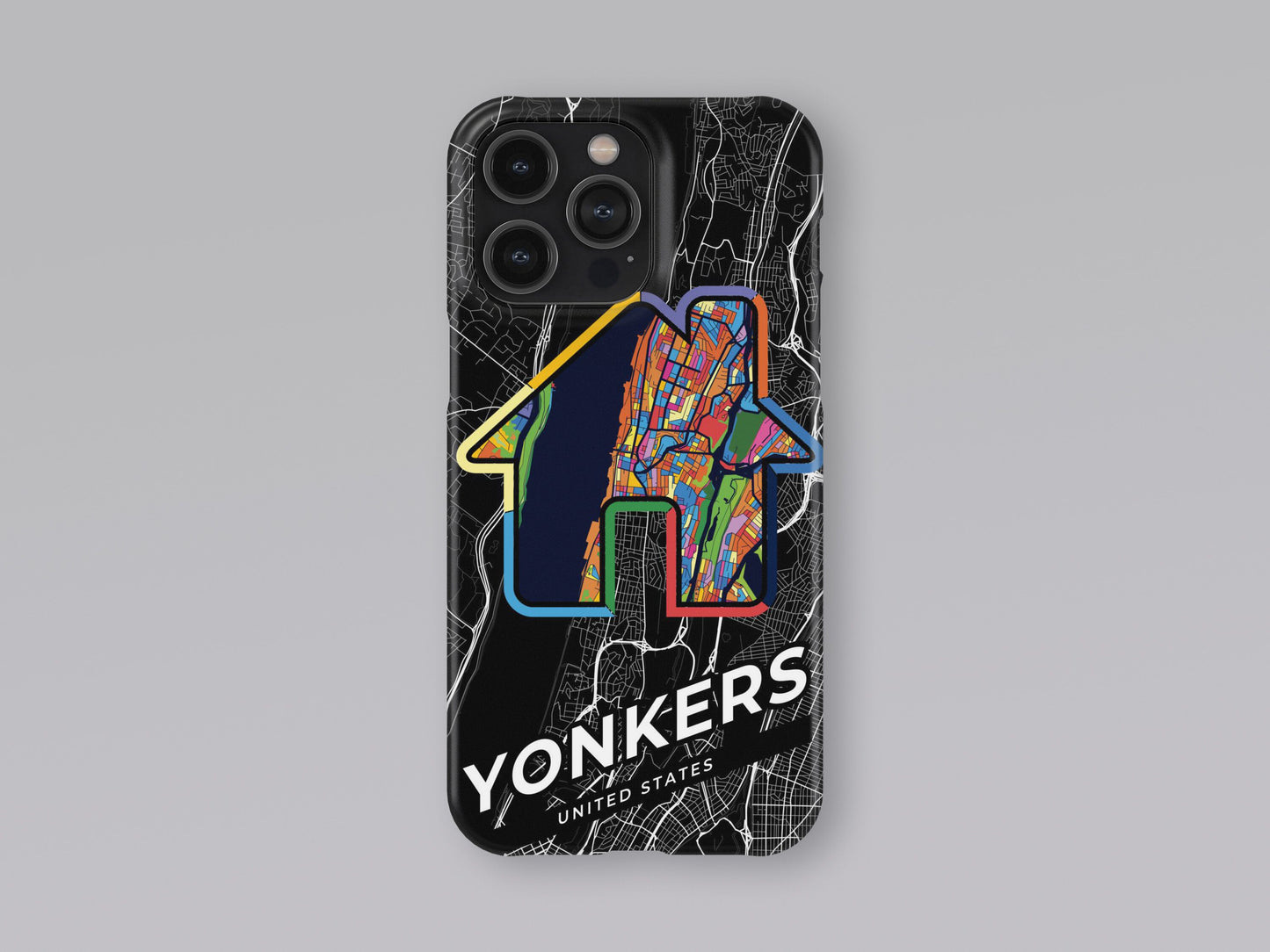 Yonkers New York slim phone case with colorful icon 3