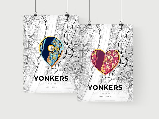 Yonkers New York art print for couples