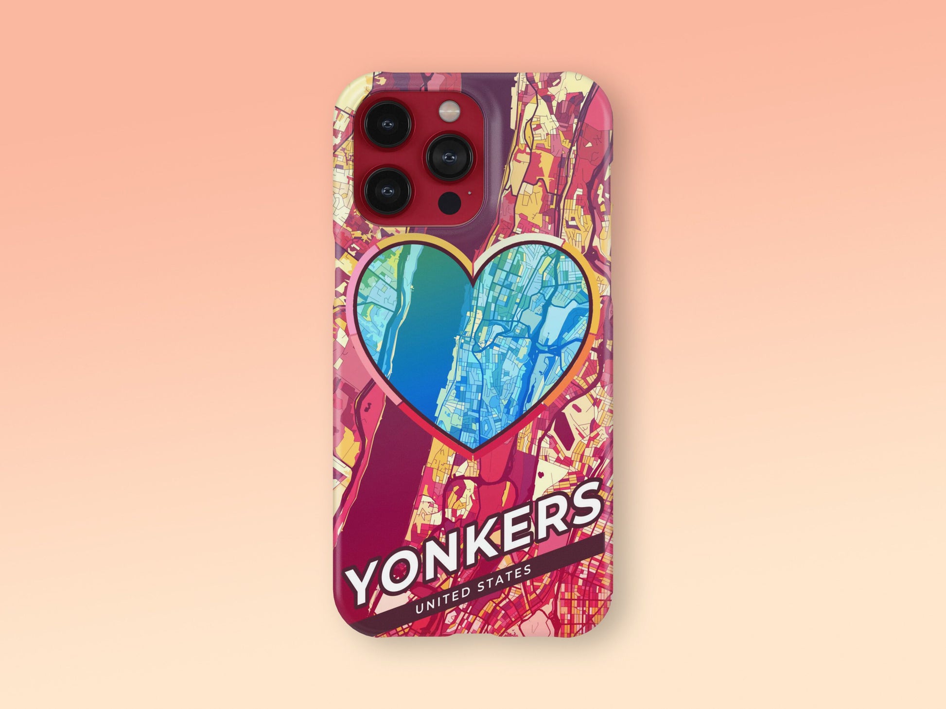 Yonkers New York slim phone case with colorful icon 2