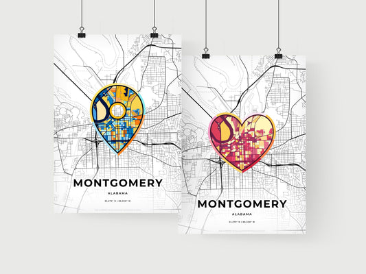 Montgomery Alabama art print for couples