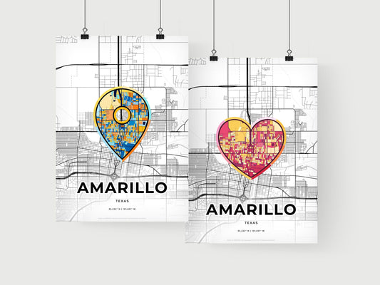 Amarillo Texas art print for couples
