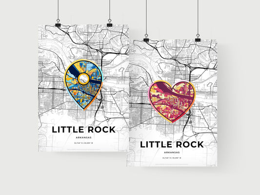 Little Rock Arkansas art print for couples