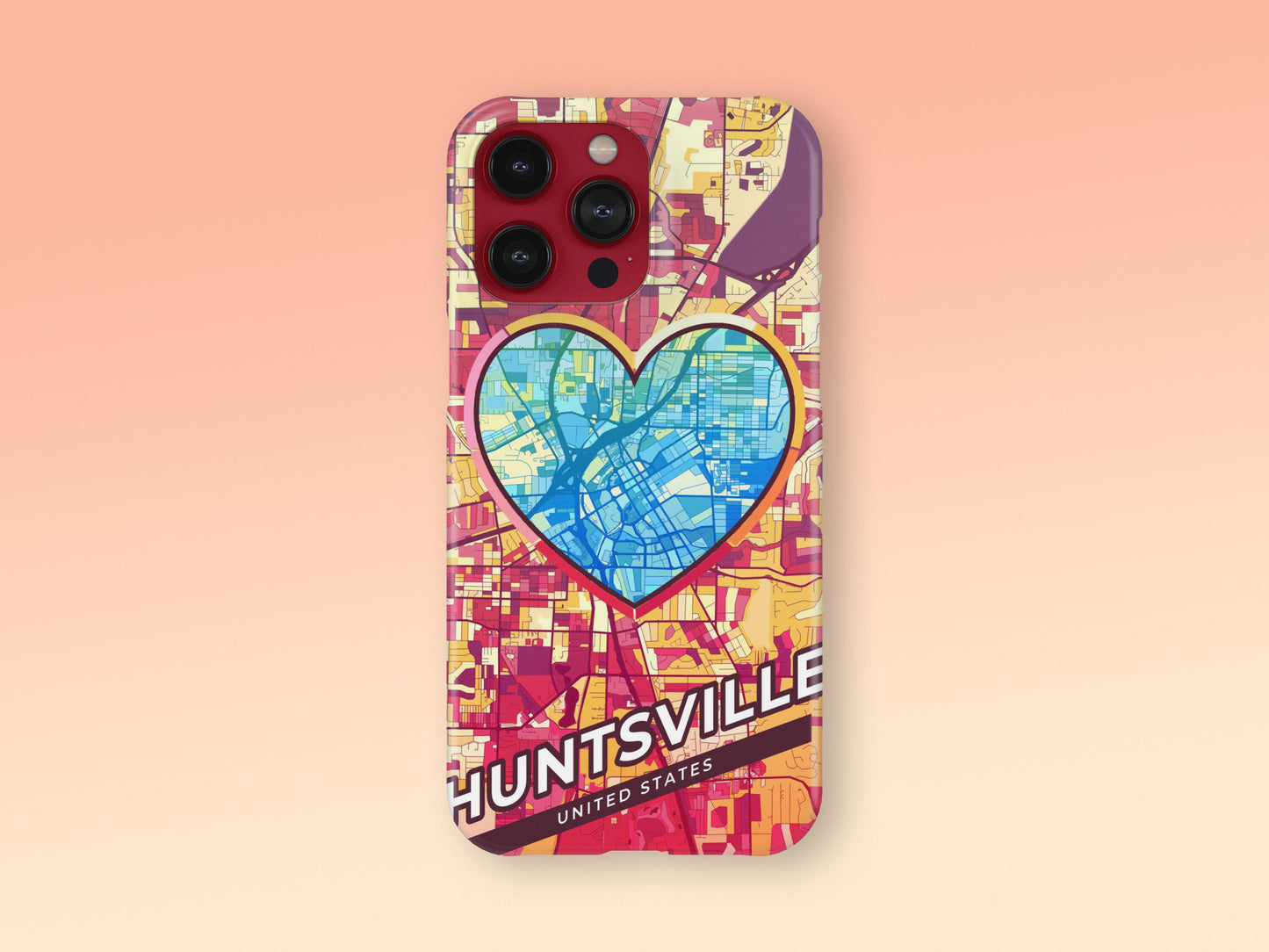 Huntsville Alabama slim phone case with colorful icon. Birthday, wedding or housewarming gift. Couple match cases. 2