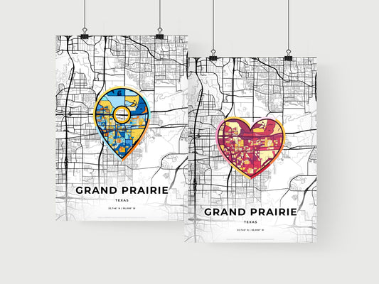 Grand Prairie Texas art print for couples