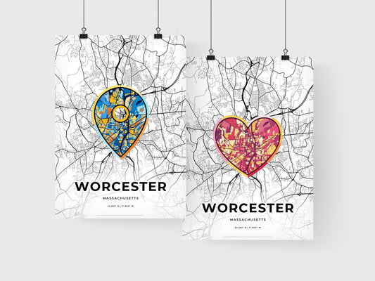 Worcester Massachusetts art print for couples