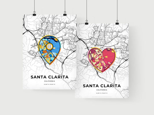 Santa Clarita California art print for couples