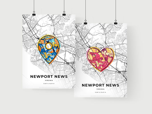 Newport News Virginia art print for couples