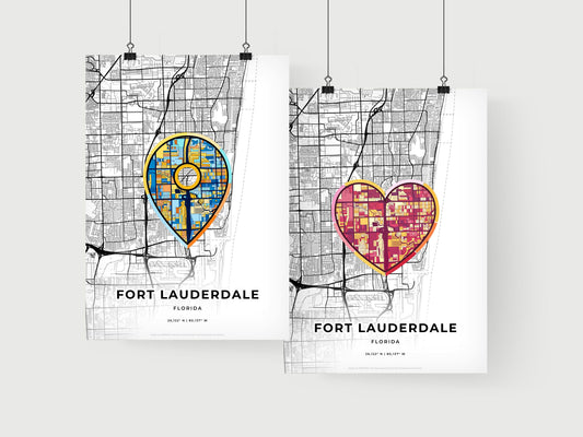 Fort Lauderdale Florida art print for couples