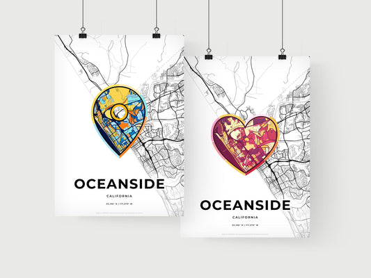 Oceanside California art print for couples