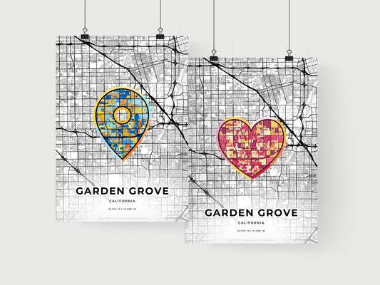 Garden Grove California art print for couples