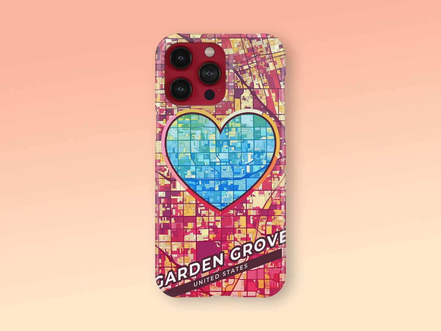 Garden Grove California slim phone case with colorful icon. Birthday, wedding or housewarming gift. Couple match cases. 2