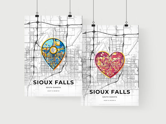 Sioux Falls South Dakota art print for couples