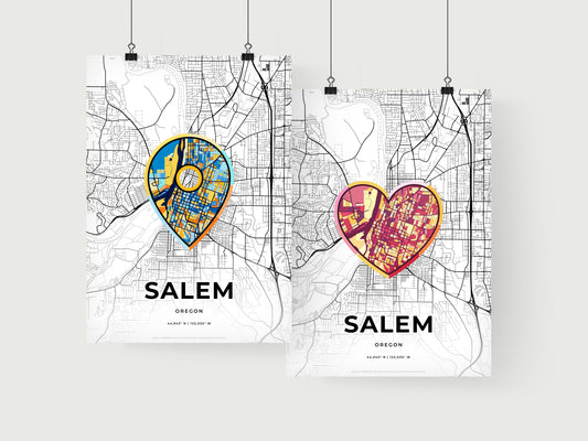 Salem Oregon art print for couples