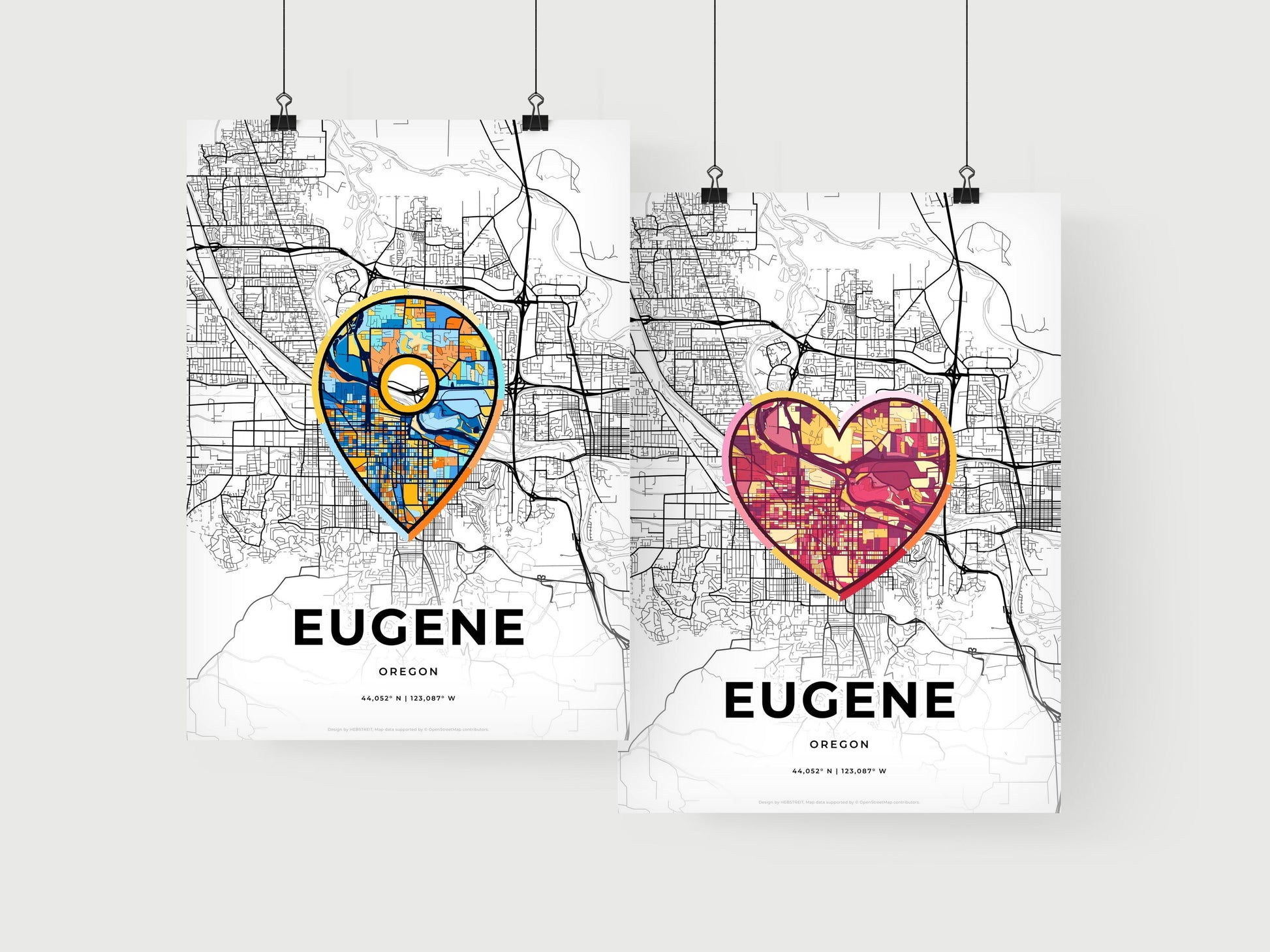 Eugene Oregon art print for couples