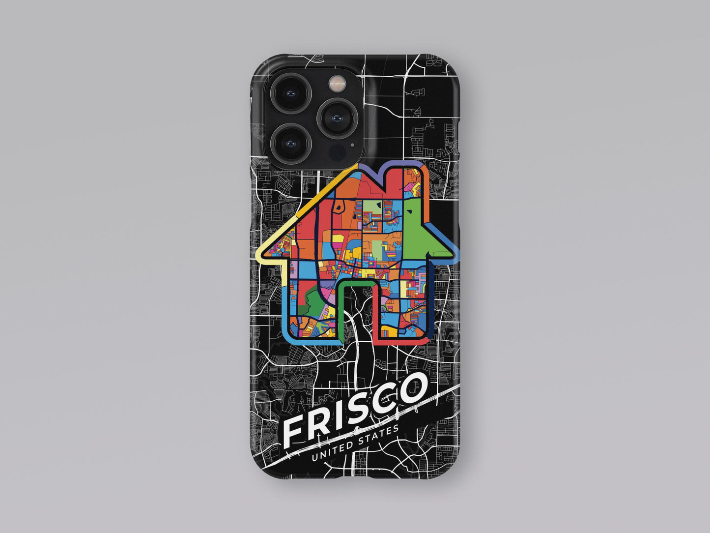 Frisco Texas slim phone case with colorful icon. Birthday, wedding or housewarming gift. Couple match cases. 3