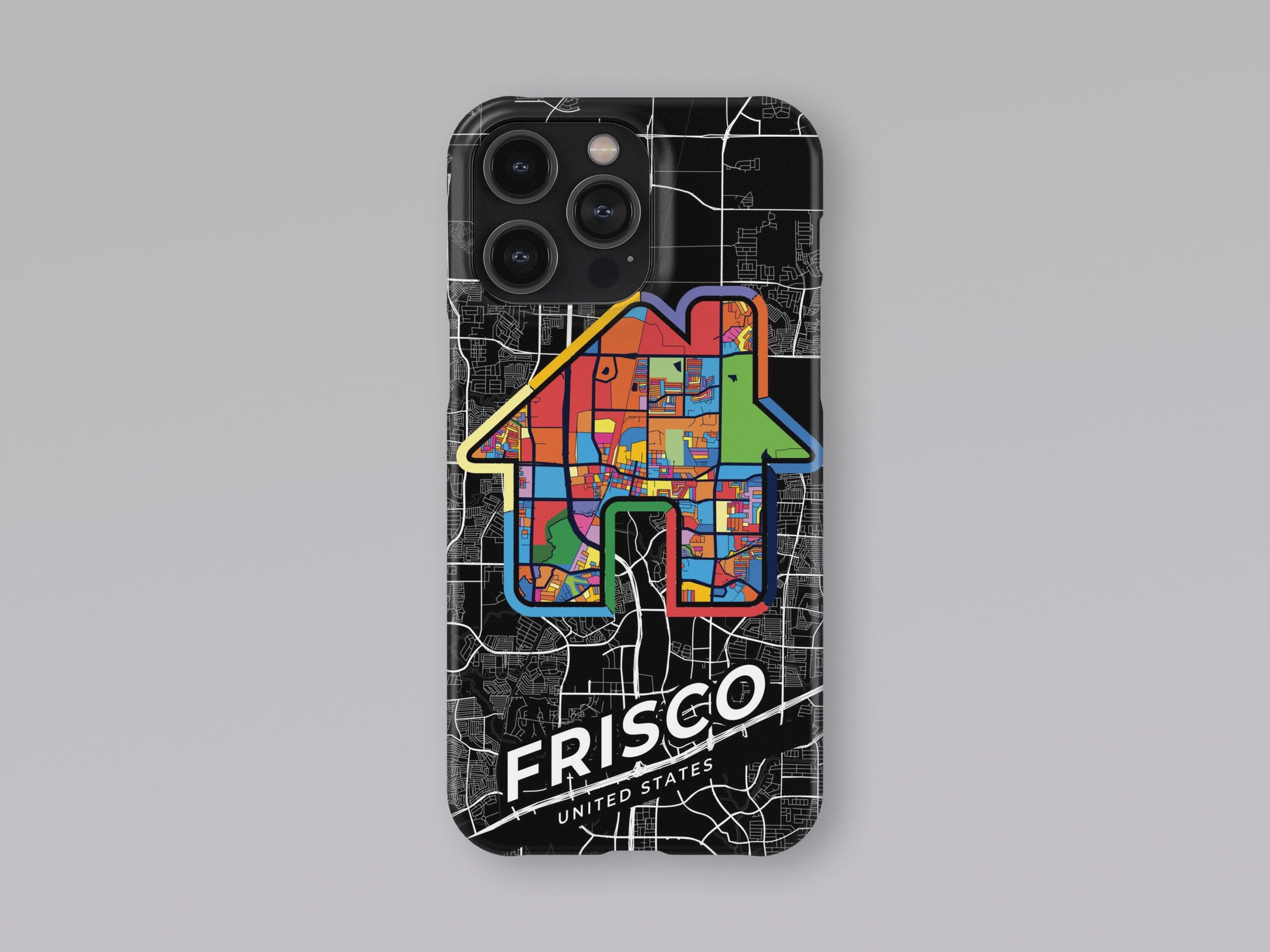 Frisco Texas slim phone case with colorful icon. Birthday, wedding or housewarming gift. Couple match cases. 3