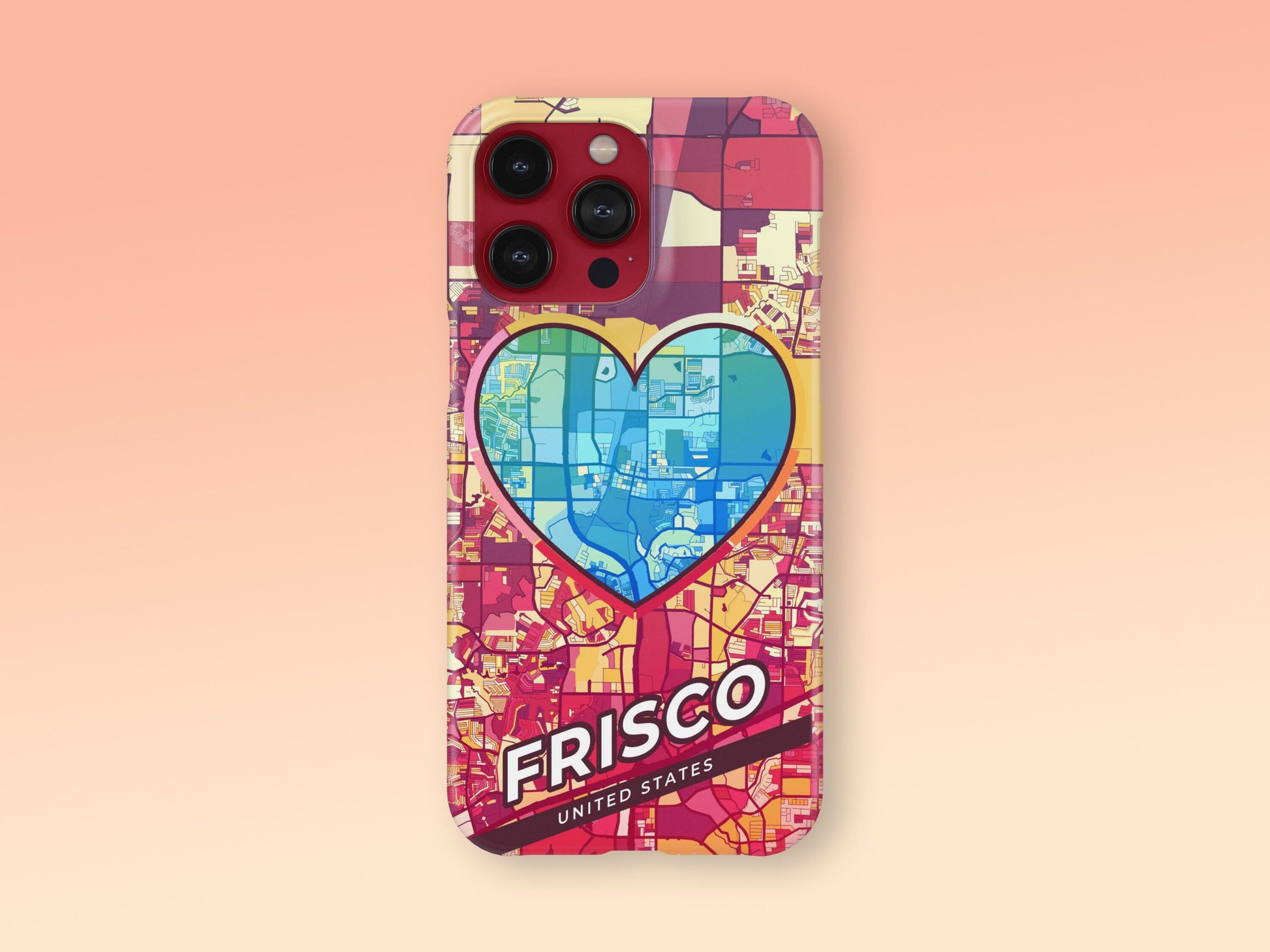 Frisco Texas slim phone case with colorful icon. Birthday, wedding or housewarming gift. Couple match cases. 2
