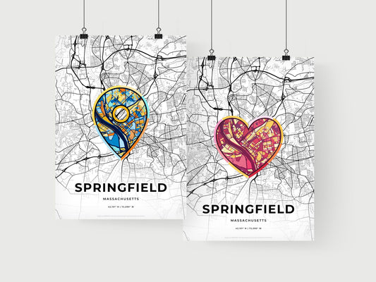 Springfield Massachusetts art print for couples