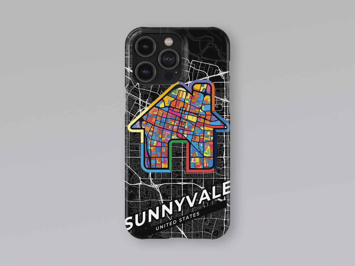 Sunnyvale California slim phone case with colorful icon 3