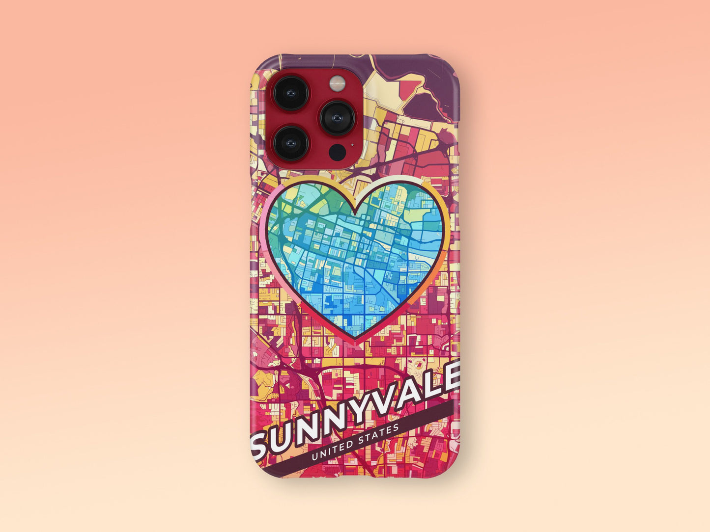 Sunnyvale California slim phone case with colorful icon 2