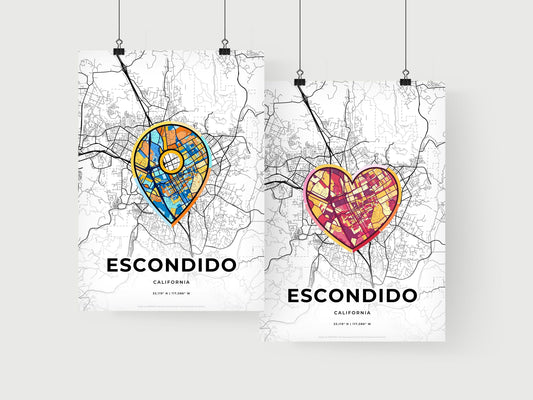 Escondido California art print for couples