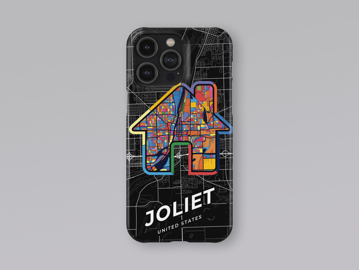 Joliet Illinois slim phone case with colorful icon. Birthday, wedding or housewarming gift. Couple match cases. 3